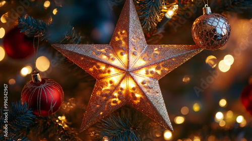 A radiant star-shaped ornam...