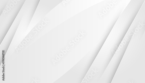 Abstract white and grey background with dynamic waves