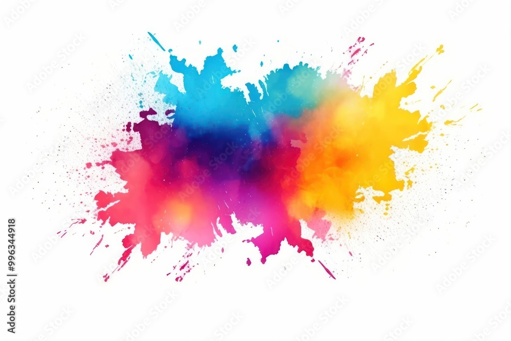 Fototapeta premium Rainbow backgrounds white background splattered.