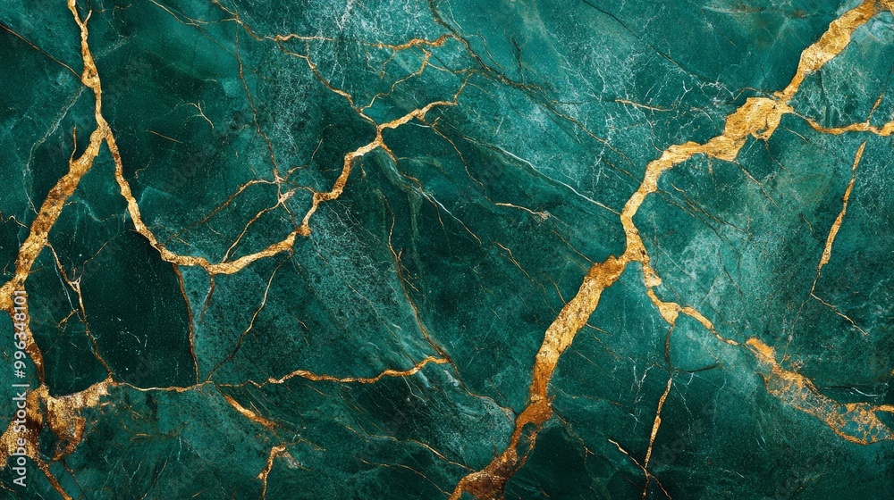 Green Kintsugi Marble Texture with Gold Veins Abstract Patterns Green Kintsugi Marble Texture with Gold Veins Abstract Patterns