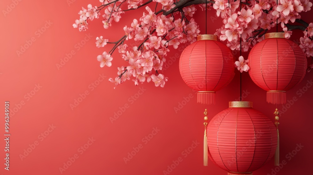 Golden Dragon Red Lanterns for Chinese New Year Celebration Golden Dragon Red Lanterns for Chinese New Year Celebration