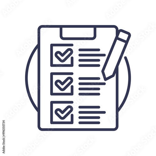 A checklist with checkmarks and a pencil, symbolizing verification and task completion.