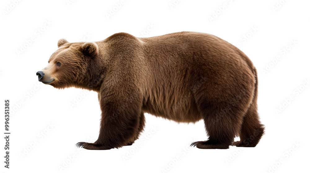 Fototapeta premium Brown bear isolated on transparent background