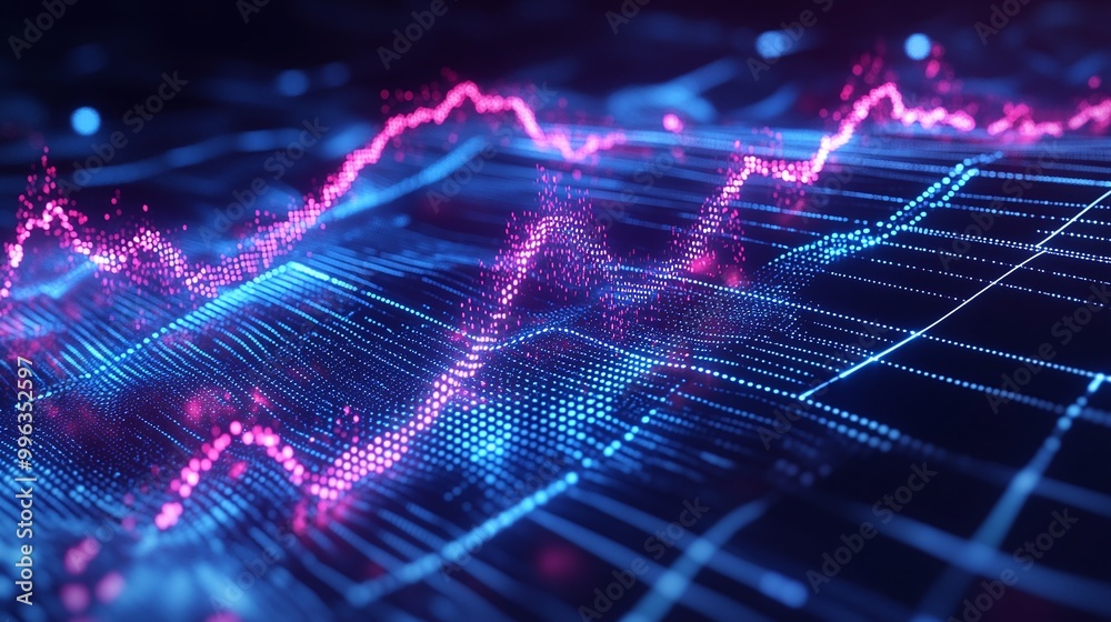 Abstract digital graph representation, showcasing financial data trends and analysis. Abstract digital graph representation, showcasing financial data trends and analysis.