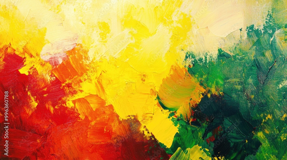 Vibrant abstract background featuring hues of yellow red and green celebrating cultural heritage and diversity Vibrant abstract background featuring hues of yellow red and green celebrating cultural heritage and diversity
