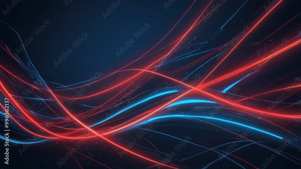 abstract red glowing background with lines