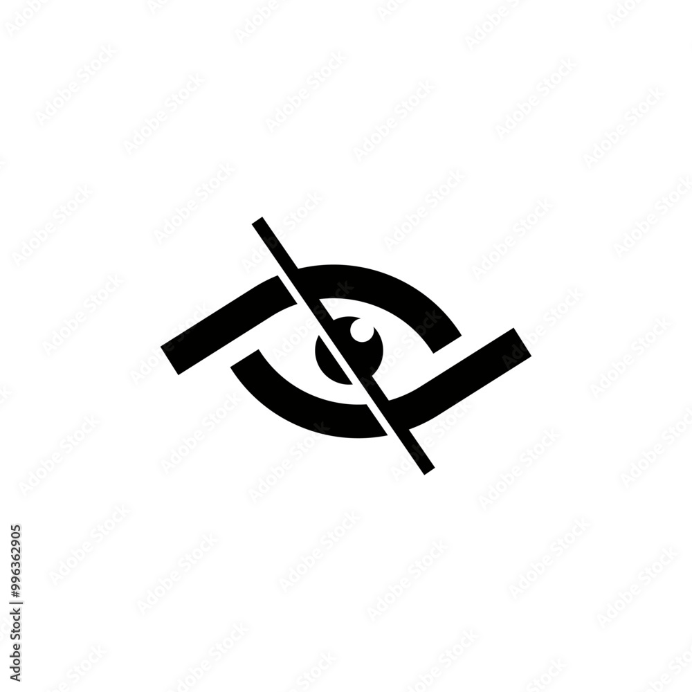 Eye sensitive content visibility logo design Eye sensitive content visibility logo design