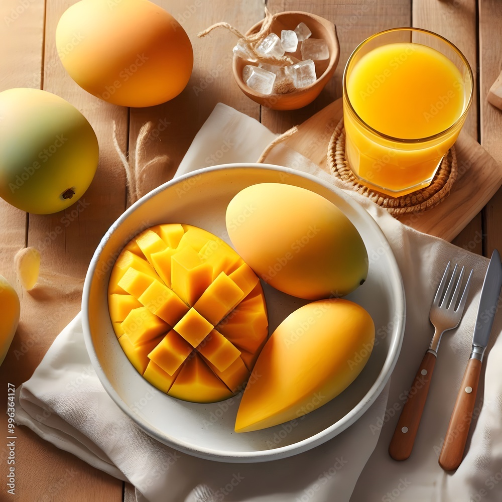 Slices of mango Slices of mango