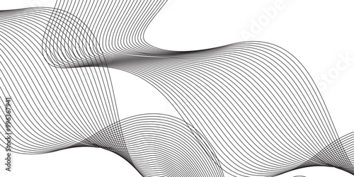 Abstract wave element for design. Digital frequency track equalizer. Stylized line art background, Abstract white wavy with blurred light curved line background.  Blending line background .