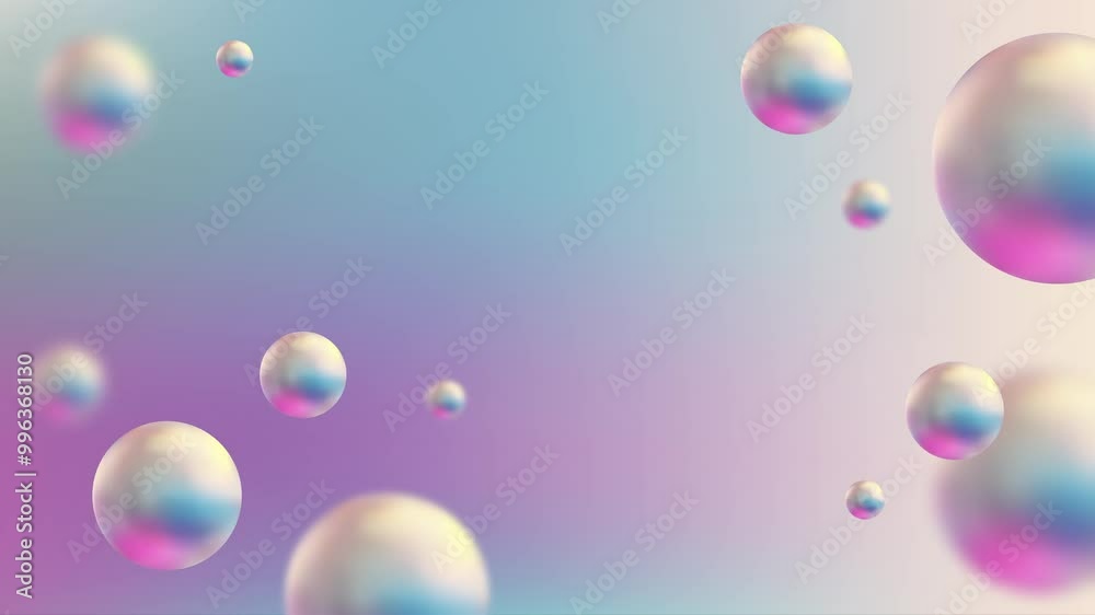 Colorful Floating Balls 4k Animation. 3D Illustration Colorful Floating Balls 4k Animation. 3D Illustration