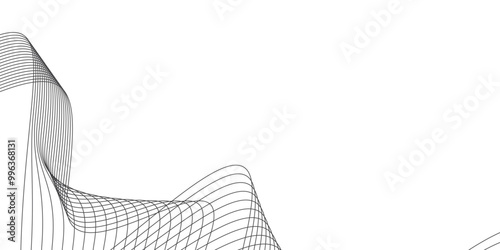 Abstract wave element for design. Digital frequency track equalizer. Stylized line art background, Abstract white wavy with blurred light curved line background.  Blending line background .