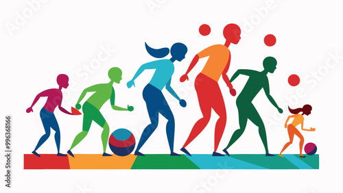 Bowling people silhouettes on a white background
