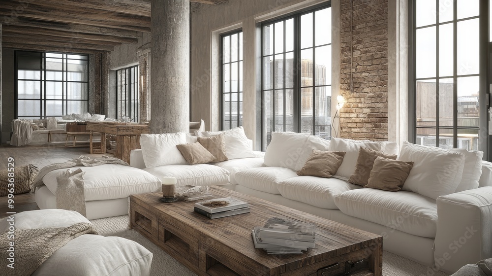 Stock Photographic Image of a living room interior with an HD 8K wallpaper Stock Photographic Image of a living room interior with an HD 8K wallpaper