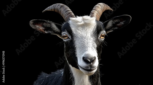 The image shows a close up of a goat in HD 8K