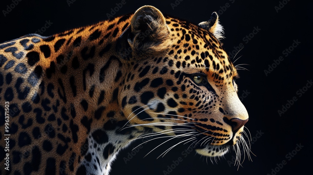 A portrait of a leopard in a HD 8K wallpaper A portrait of a leopard in a HD 8K wallpaper
