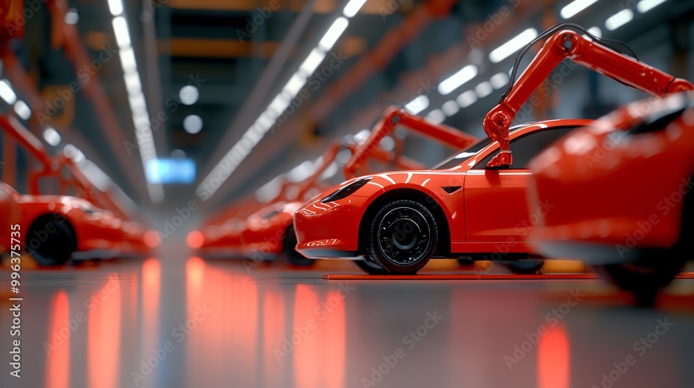 Obraz premium High-tech vehicle factory assembly