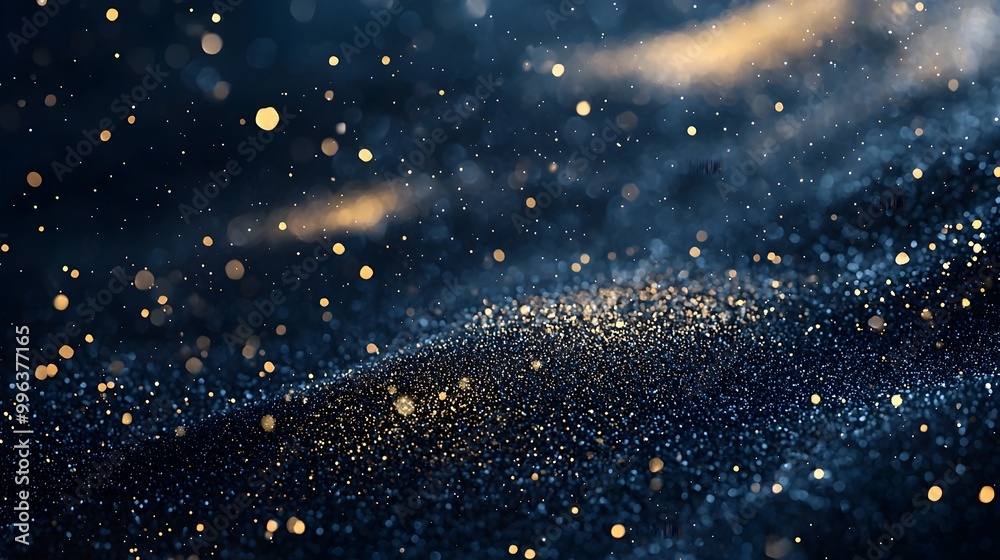 Obraz premium Captivating Luxe Navy and Gold Shimmering Gradient Background for Premium Branding and Promotion