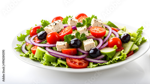 Salad on transparent background, healthy food