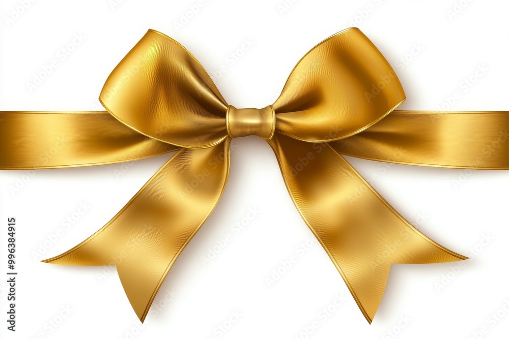 Stock image of golden ribbon isolated on white. Festive decor - Stock image Stock image of golden ribbon isolated on white. Festive decor - Stock image