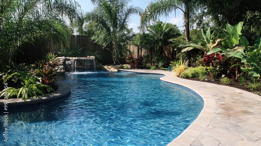 Obraz premium Sand filtration system for a backyard swimming pool