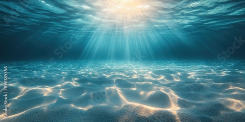 Clear Blue Water Under Sunlight from Above