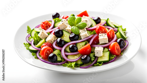 Salad on transparent background, healthy food