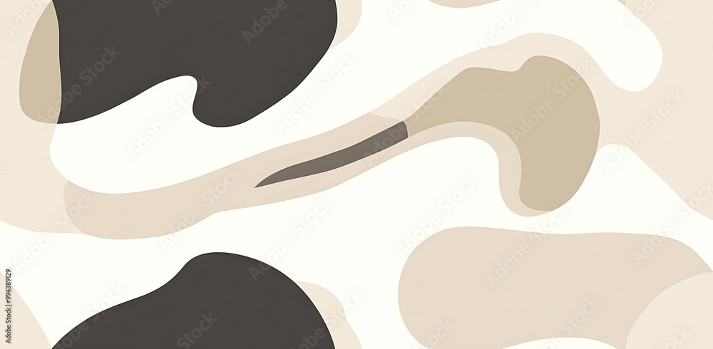 A seamless pattern with a digital drawing of long, winding lines A seamless pattern with a digital drawing of long, winding lines