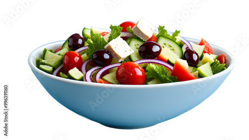 Salad on transparent background, healthy food