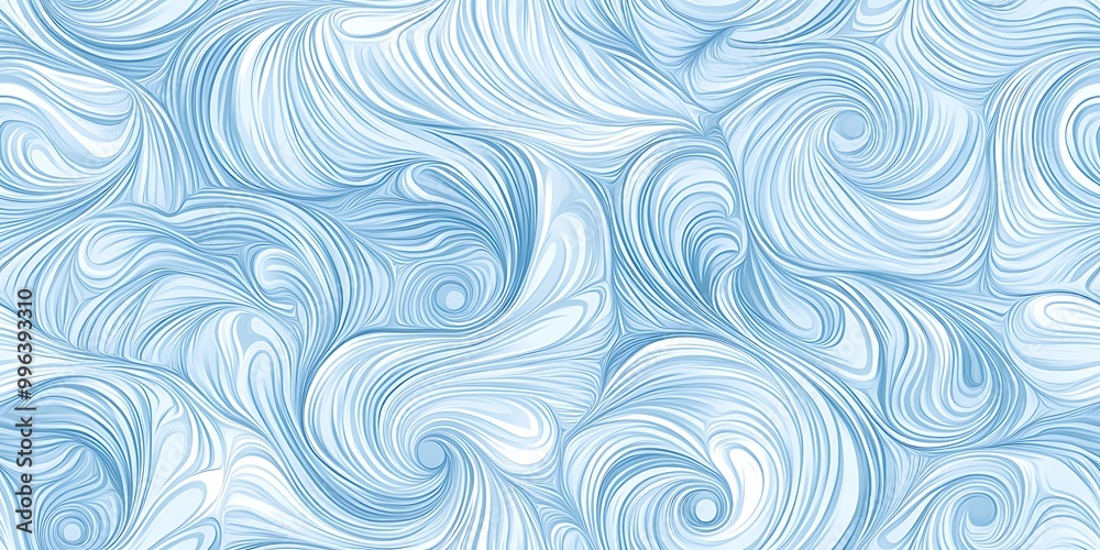 A seamless pattern with a digital illustration of swirling lines A seamless pattern with a digital illustration of swirling lines