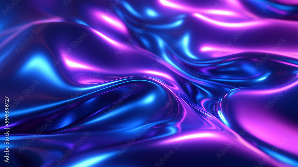 Fototapeta premium Abstract Blue and Purple Liquid Waves