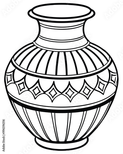 Vase vector silhouette photo