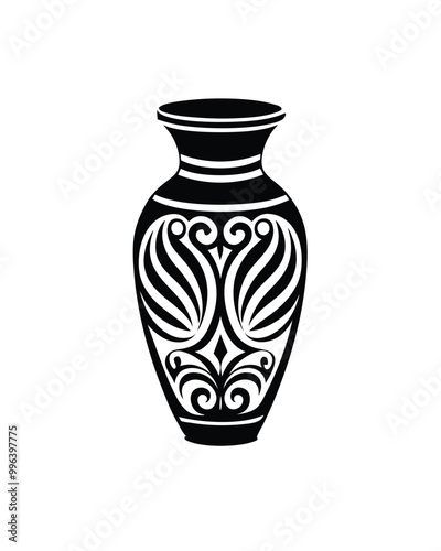 Vase vector silhouette photo