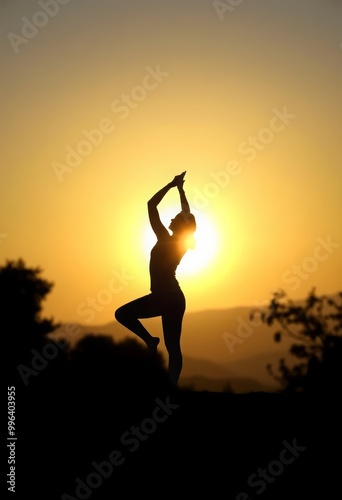 Una persona practicando lloga al amanecer en la tranquilidad de la mañana, paz, salud, mente, disciplina