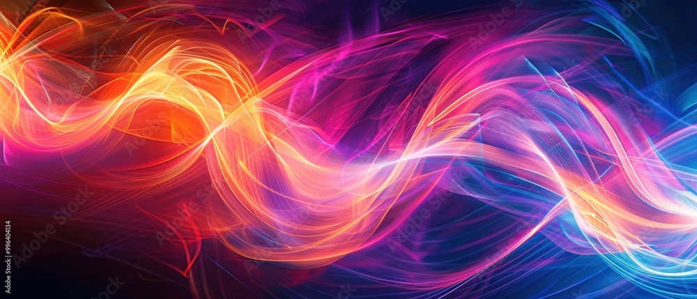 Colorful Abstract Light Waves Background Colorful Abstract Light Waves Background