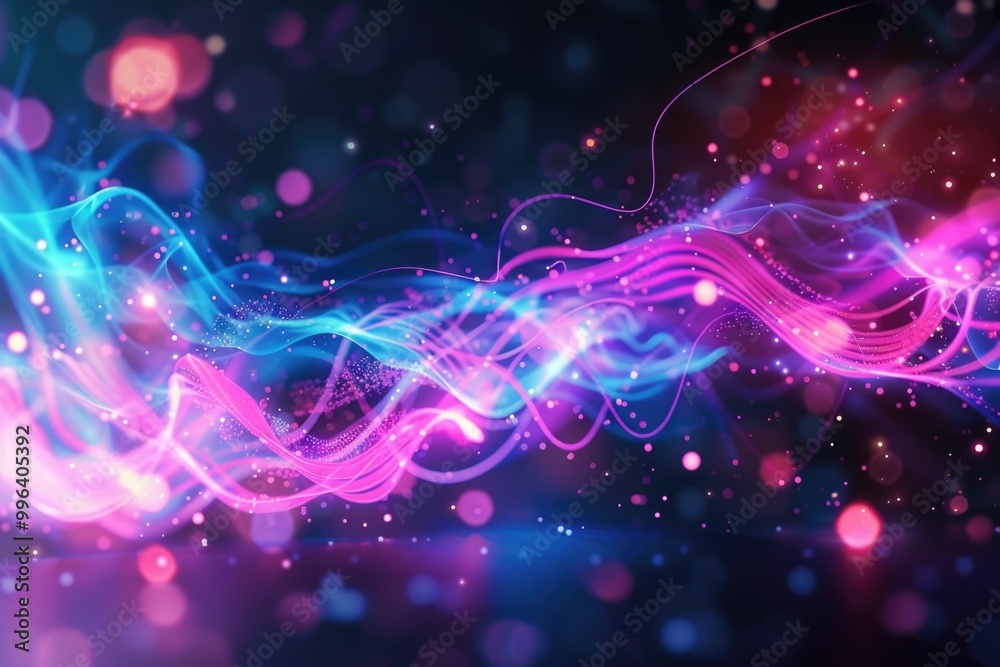 Bright blue and pink abstract background with swirling shapes Bright blue and pink abstract background with swirling shapes