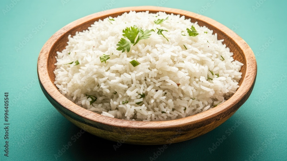 Traditional sadhya rice served on a teal blue background Celebratory dish representing a harvest festival Space available for banner poster or greeting card design Traditional sadhya rice served on a teal blue background Celebratory dish representing a harvest festival Space available for banner poster or greeting card design