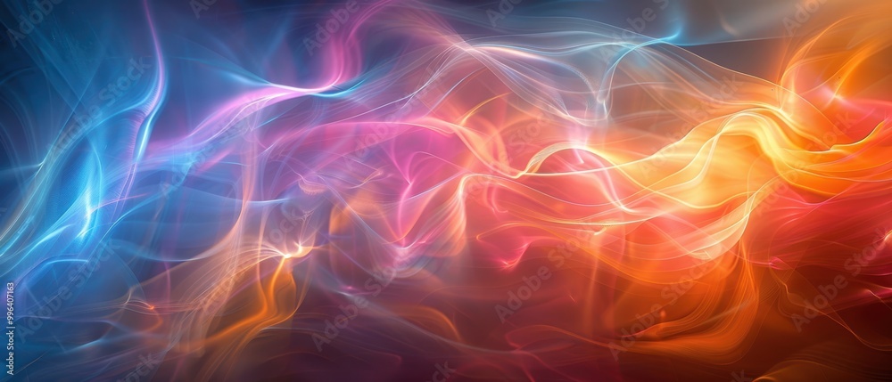 Abstract Colorful Light Waves and Patterns Background Abstract Colorful Light Waves and Patterns Background