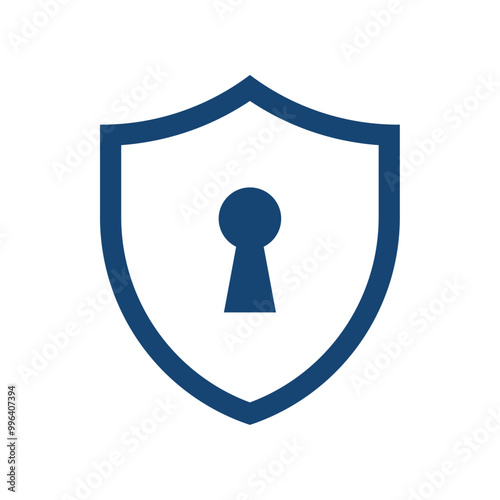 Shield with keyhole icon