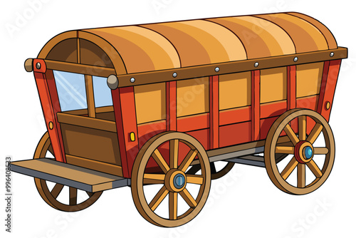 Wagon vector illustration isolated on a white background