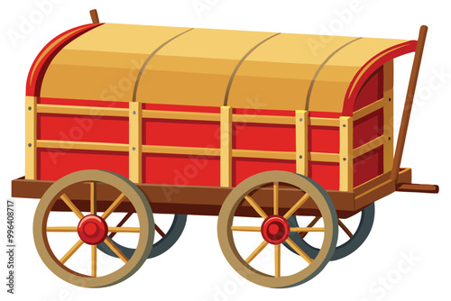 Wagon vector illustration isolated on a white background