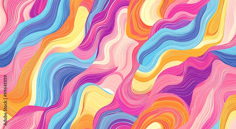 Abstract psychedelic pattern with swirling colors and shapes Abstract psychedelic pattern with swirling colors and shapes