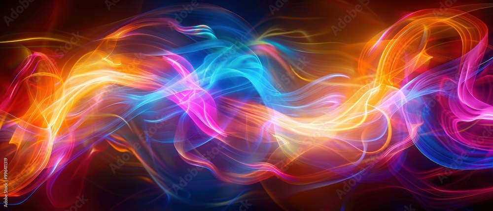 Vibrant Abstract Light Waves in Motion Vibrant Abstract Light Waves in Motion