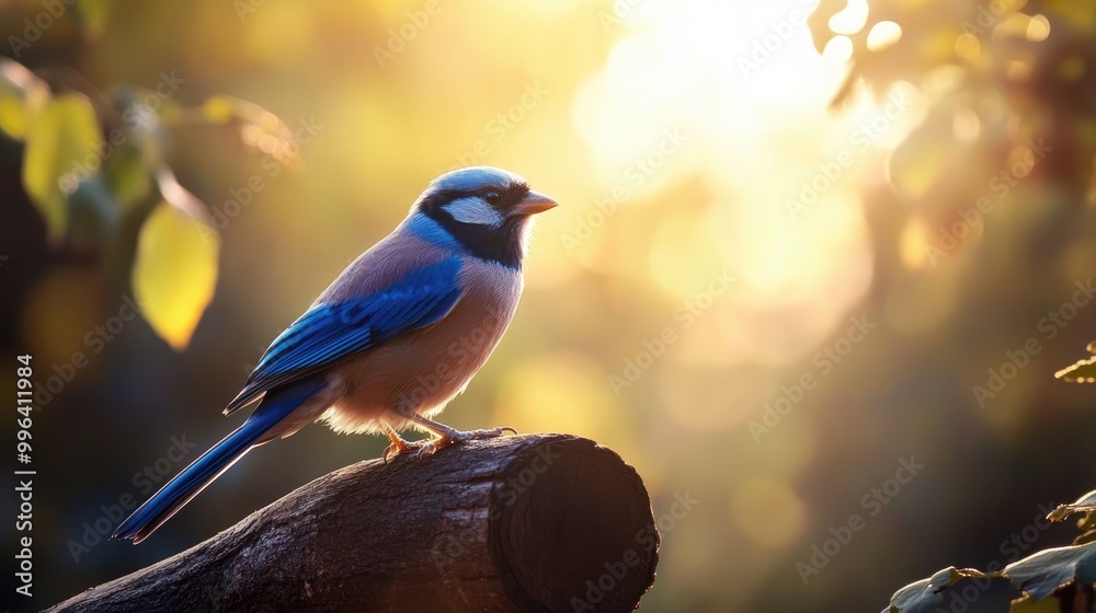 Jay bird basking in the morning sunlight Jay bird basking in the morning sunlight