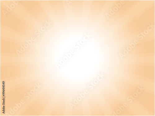 うっすらぼんやりと輝く太陽光線イメージのアブストラクト背景_オレンジ色