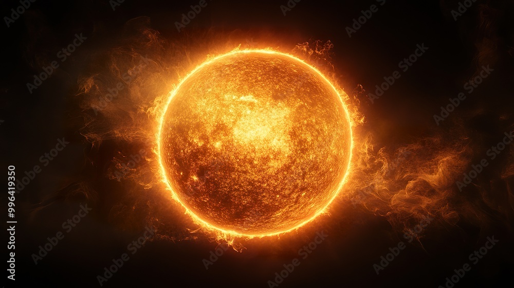 Isolated Sun with Aura of Light Isolated Sun with Aura of Light