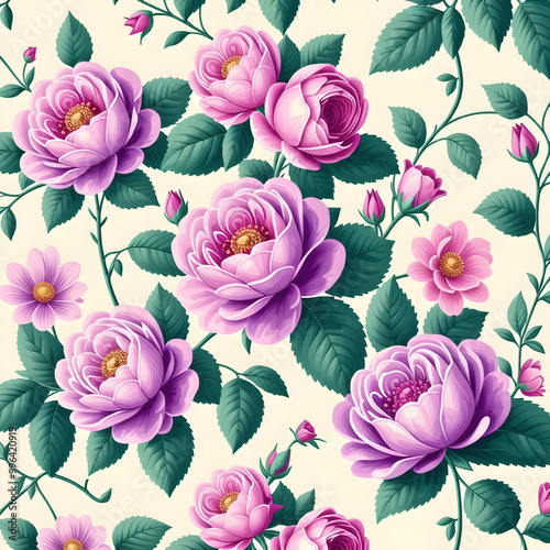 vintage wallpaper with flowers
