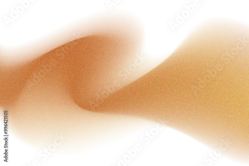 Abstract brown gradient flowing wave form with grain texture, isolated sand dust PNG. Vintage beige smooth noise design element, transparent background. Aesthetic granulated decoration.