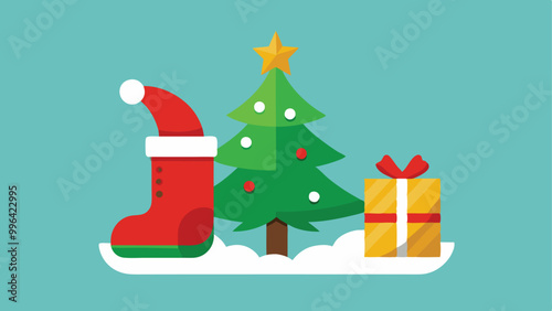 Simple Christmas background vector illustration.