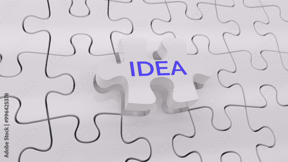 Idea Puzzle jigsaw cover close fixed solving problem business decision difficulty white bright 3d render text 2 Idea Puzzle jigsaw cover close fixed solving problem business decision difficulty white bright 3d render text 2