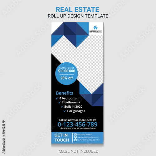 modern real estate roll up banner design template property real estate roll up banner design or pull up banner